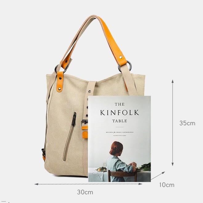 Multifunktionale Retro-Tragetasche mit großer Kapazität, umwandelbarer Rucksack - image 9