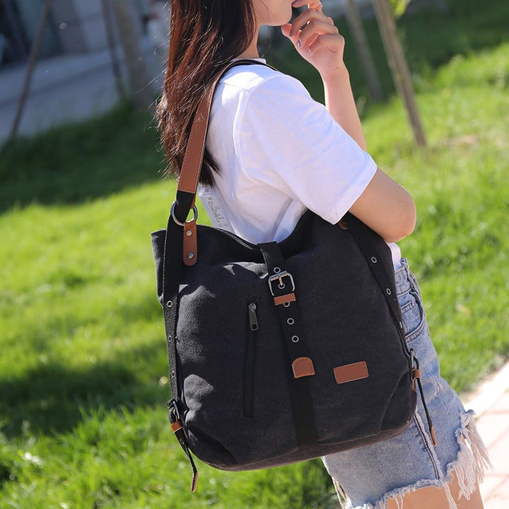 Multifunktionale Retro-Tragetasche mit großer Kapazität, umwandelbarer Rucksack - image 4