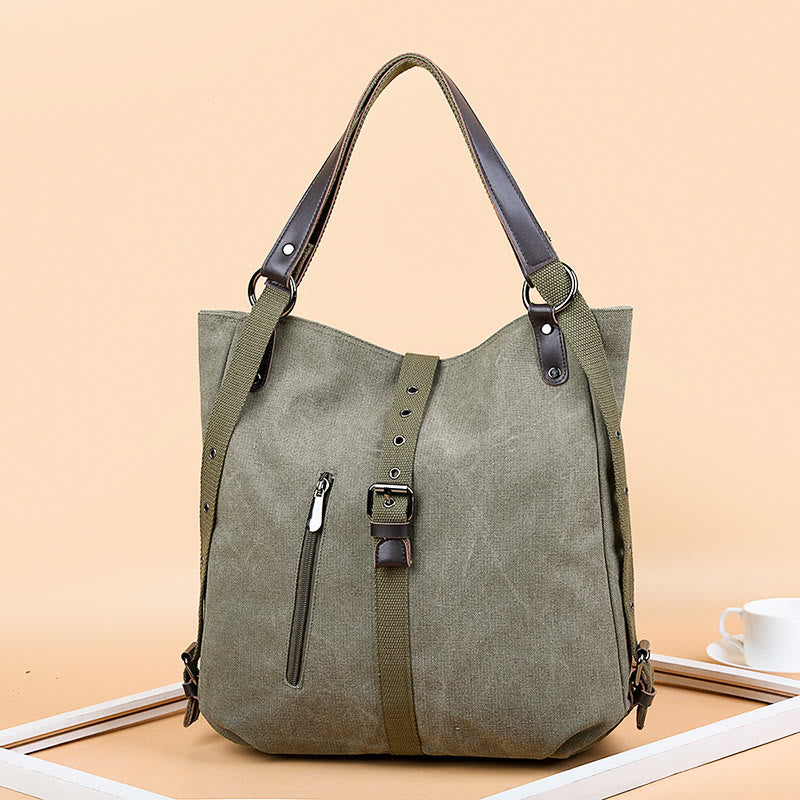 Multifunktionale Retro-Tragetasche mit großer Kapazität, umwandelbarer Rucksack - image 5
