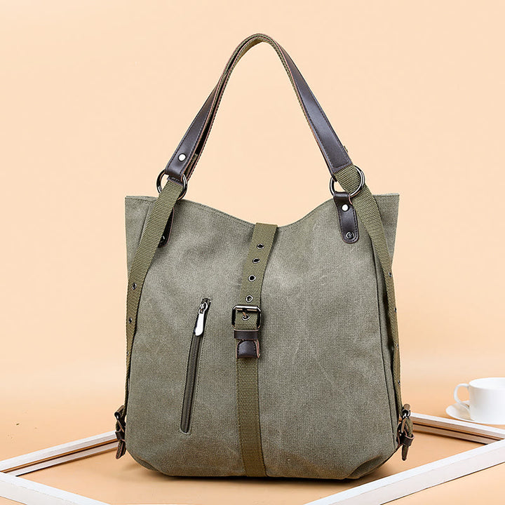 Multifunktionale Retro-Tragetasche mit großer Kapazität, umwandelbarer Rucksack - image 5