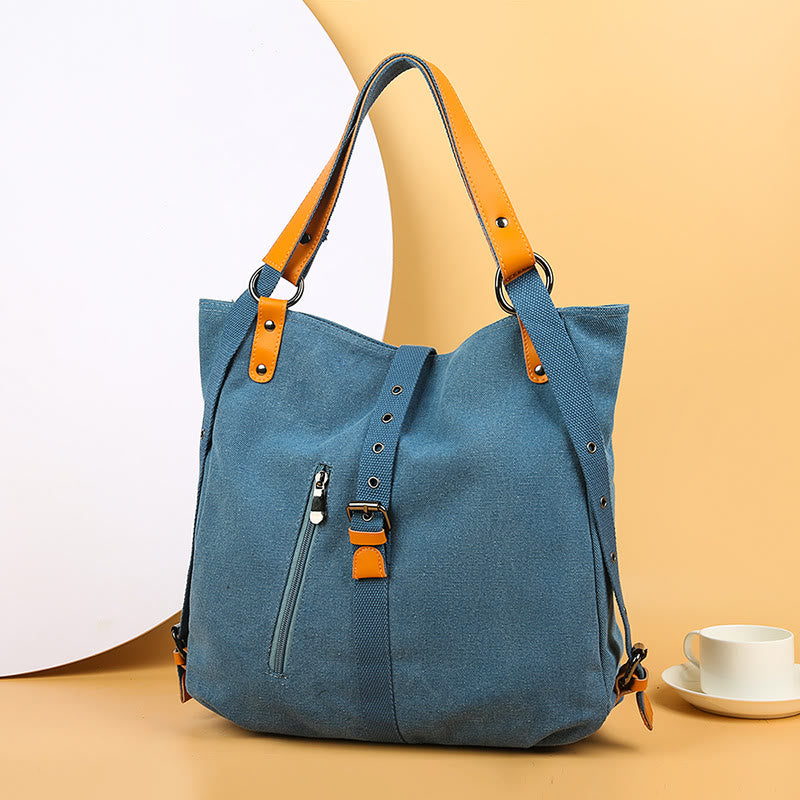 Multifunktionale Retro-Tragetasche mit großer Kapazität, umwandelbarer Rucksack - image 6