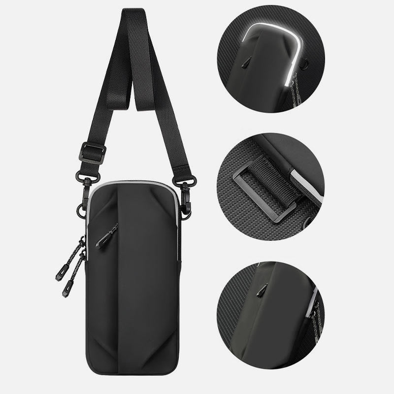 Handgelenktasche zum Laufen, wasserdichte Leder-Fitness-Telefontasche