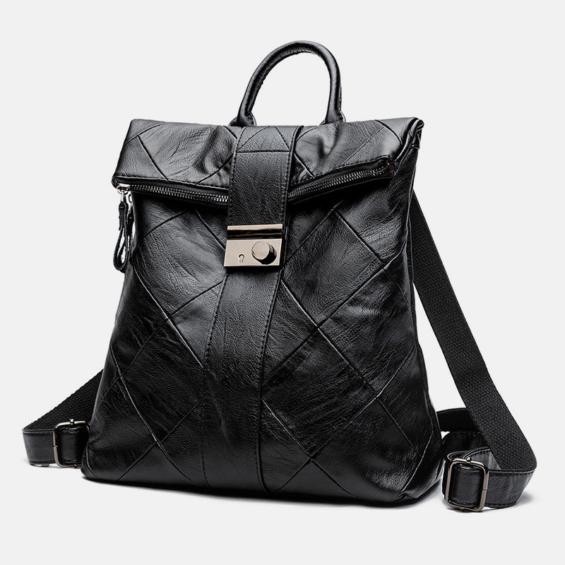 Diebstahlsicherer Vintage-Rucksack aus echtem Leder
