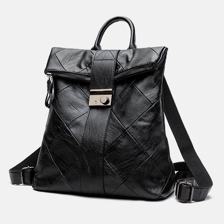 Diebstahlsicherer Vintage-Rucksack aus echtem Leder