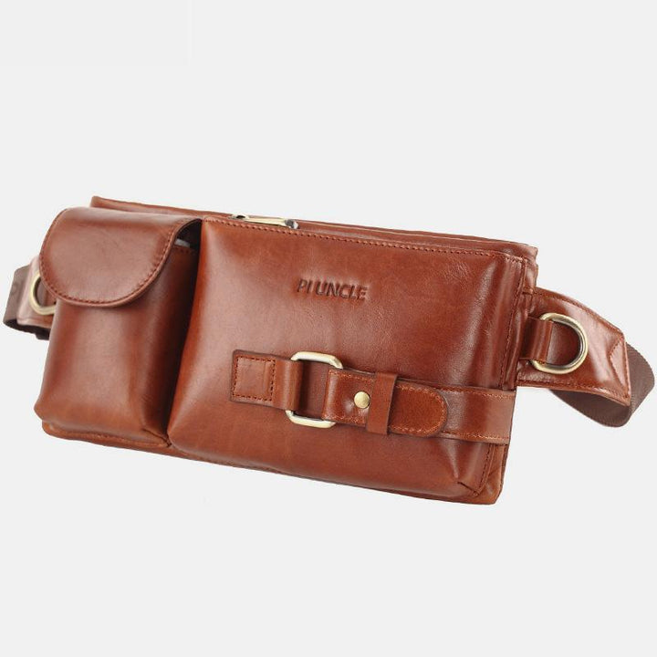 Vintage Multi-Carry Schultertasche aus echtem Leder