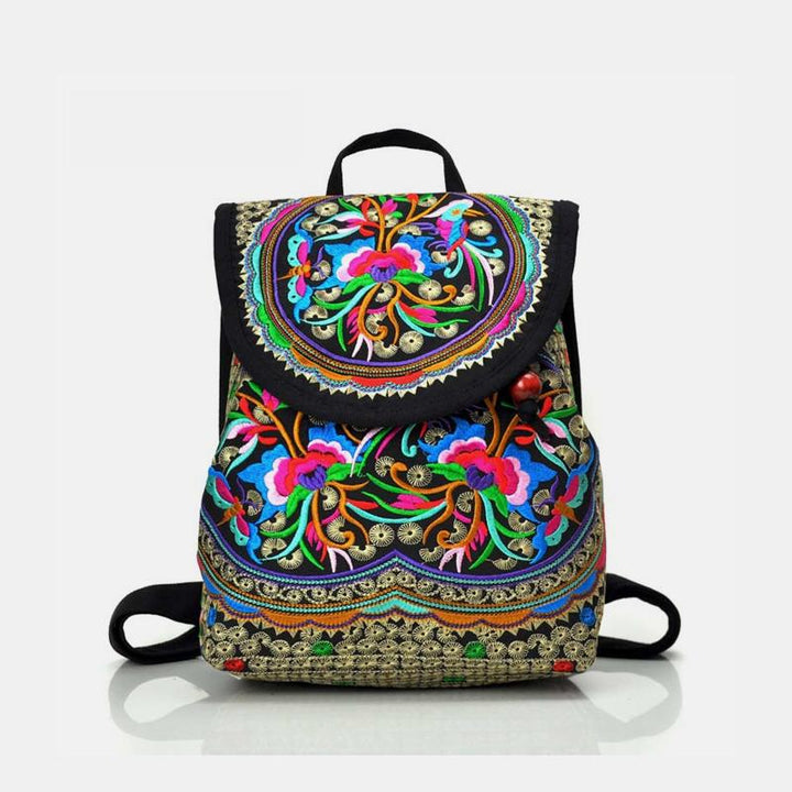 Reiserucksack mit ethnischer Vintage-Stickerei