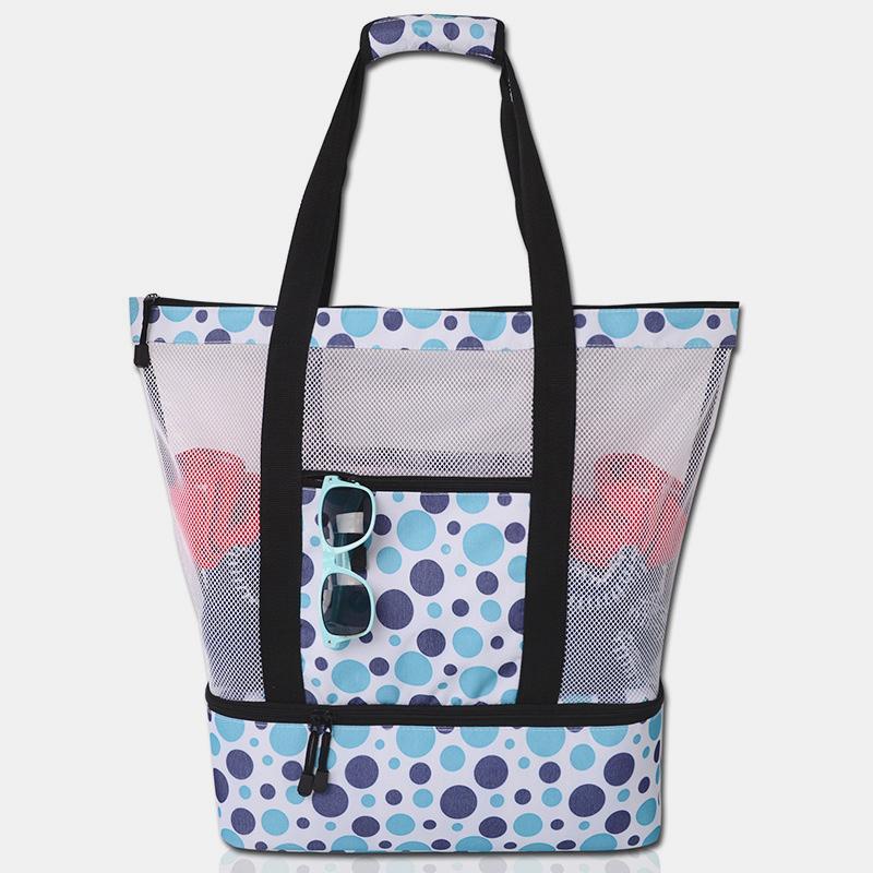 Strandtasche mit großer Kapazität, wasserdicht, sanddicht, Pooltasche mit Kühlfach