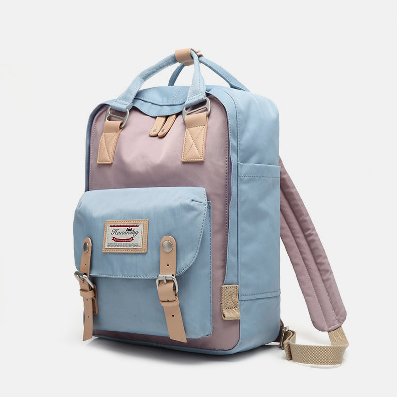 Großer Vintage-Reiserucksack mit mehreren Taschen im College-Stil