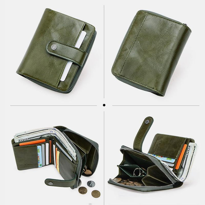 RFID Multifunktionale Leder Vintage Geldbörse