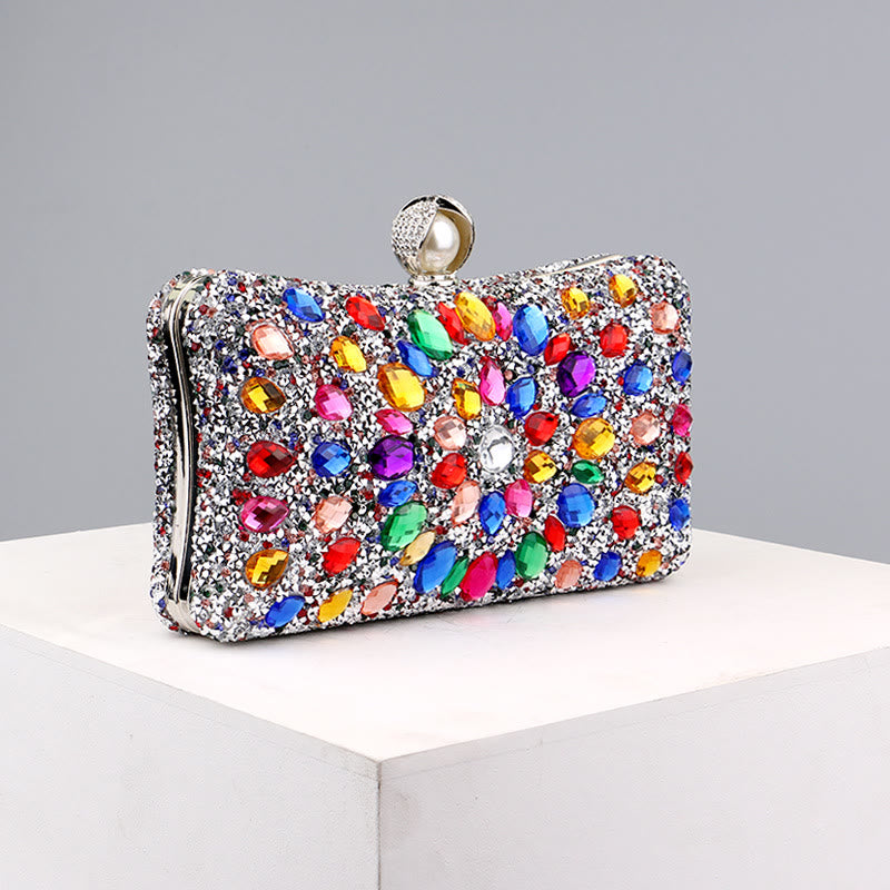 Mit Diamanten besetzte Dinner-Tasche für Party, modische Bankett-Abendtasche