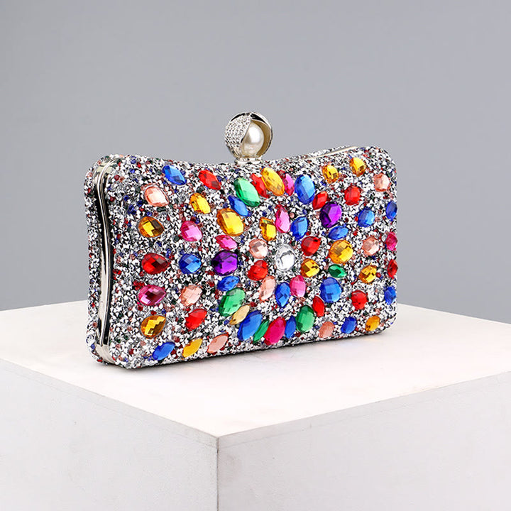 Mit Diamanten besetzte Dinner-Tasche für Party, modische Bankett-Abendtasche