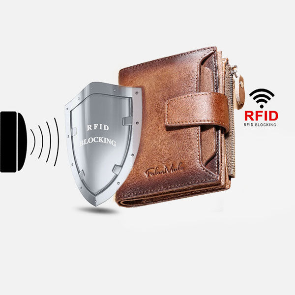 RFID-Diebstahlschutz, mehrere Waffenfächer, große Kapazität, Gewalt aus zuverlässigem Leder