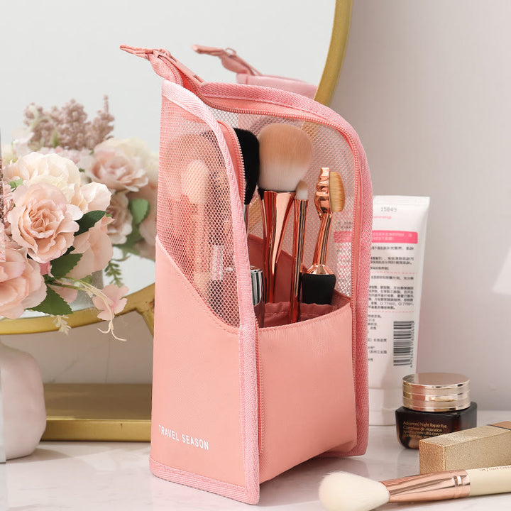 Aufbewahrungstasche für Damen, einfache vertikale Reise-Make-up-Tasche