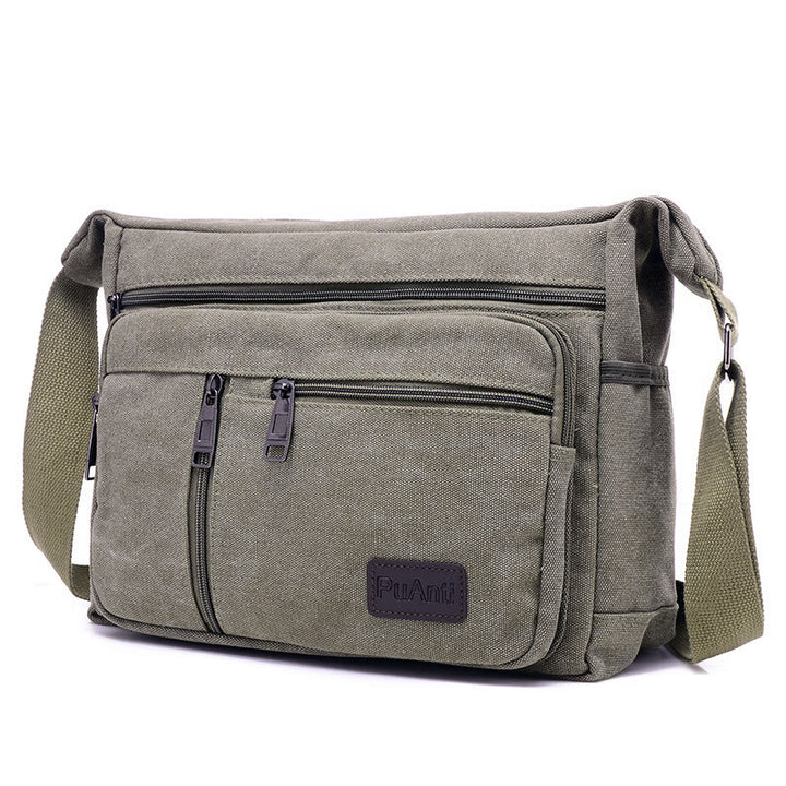 Umhängetasche für Herren, Vintage, Outdoor, Canvas, Business-Umhängetasche