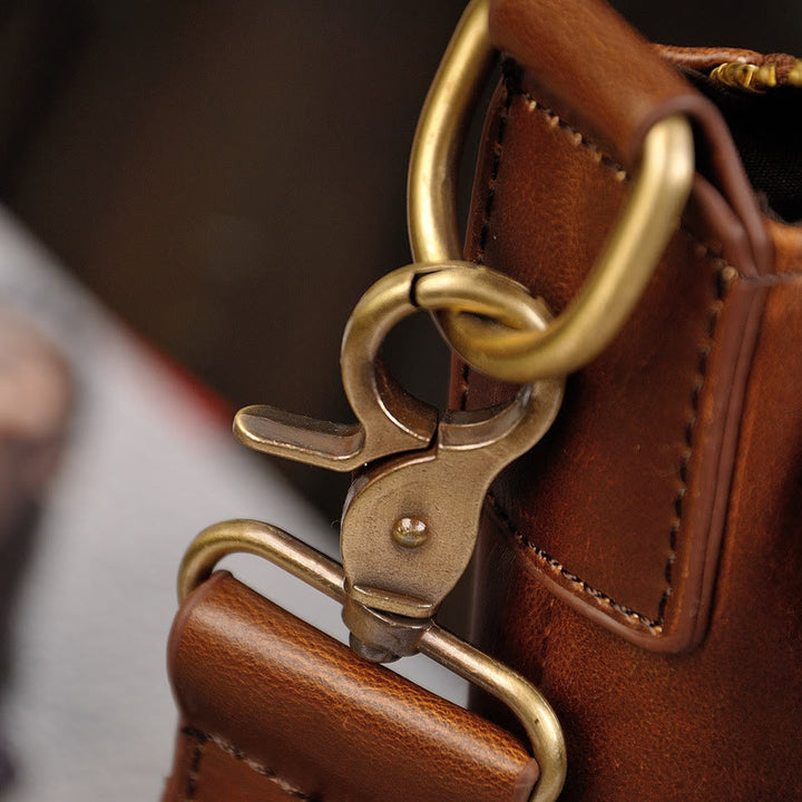 Umhängetasche für Herren, Business, einfache Umhängetasche aus Retro-Leder