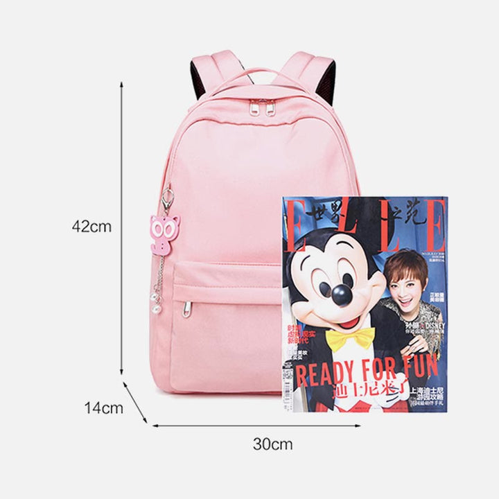 Rucksack für Damen, Campus, einfarbig, für Studenten, große Kapazität