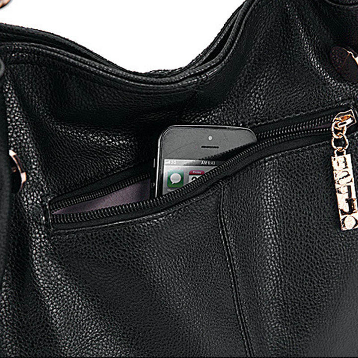 Glänzende Schlangenhaut-Grain-Tasche für Damen aus echtem Leder