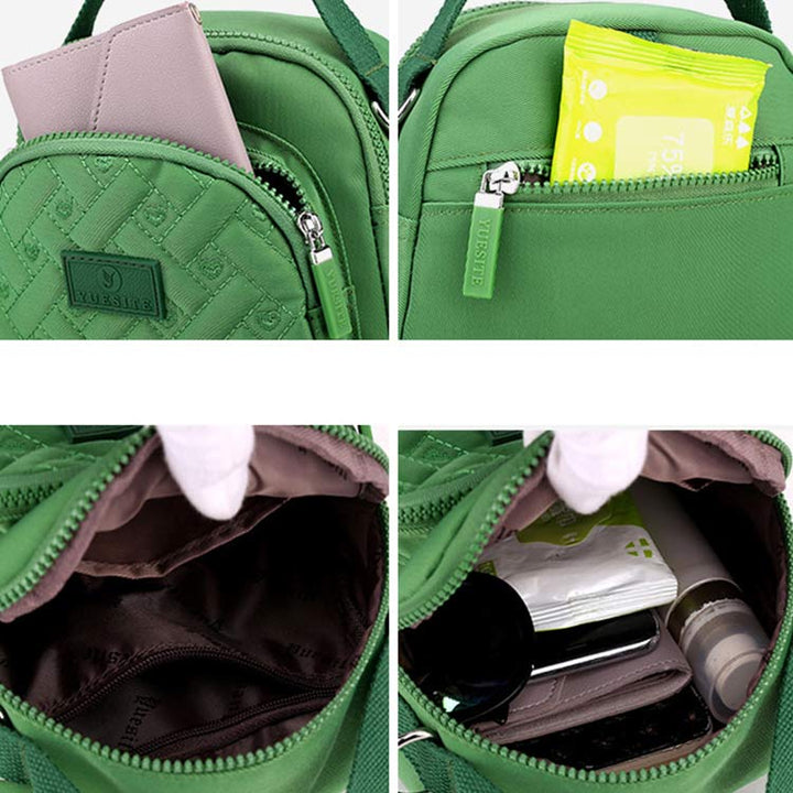 Funktionelle Damen-Geldbörse, leichter, geräumiger Umhängetasche aus Nylon, Mini-Rucksack