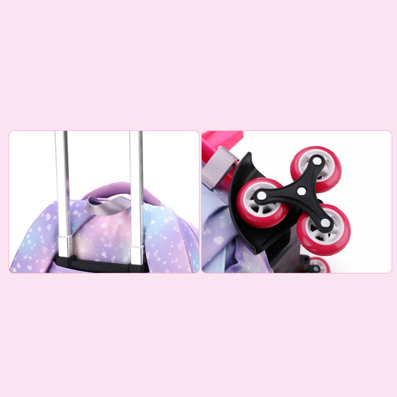 Robuster Schulrucksack aus Nylon mit Rollen, Schultasche für Kinder