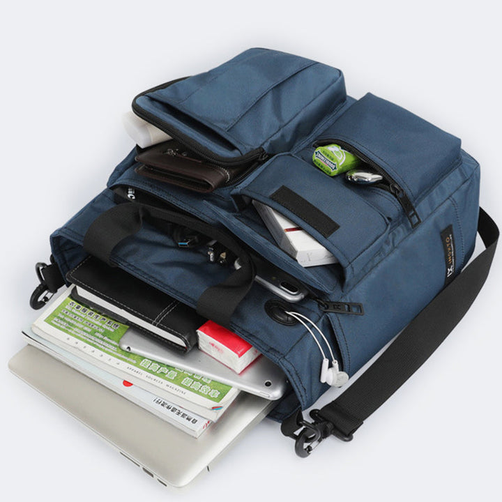 Skalierbare Umhängetasche mit großem Fassungsvermögen und mehreren Taschen