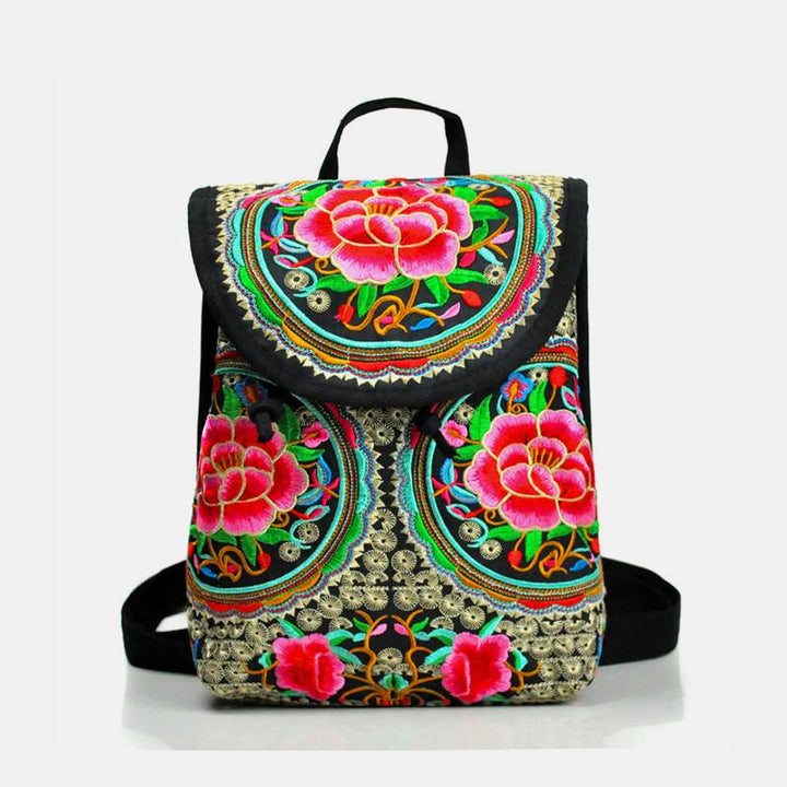 Reiserucksack mit ethnischer Vintage-Stickerei