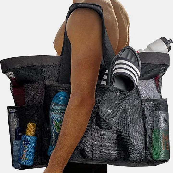 Übergroße Strandtaschen aus Netzgewebe