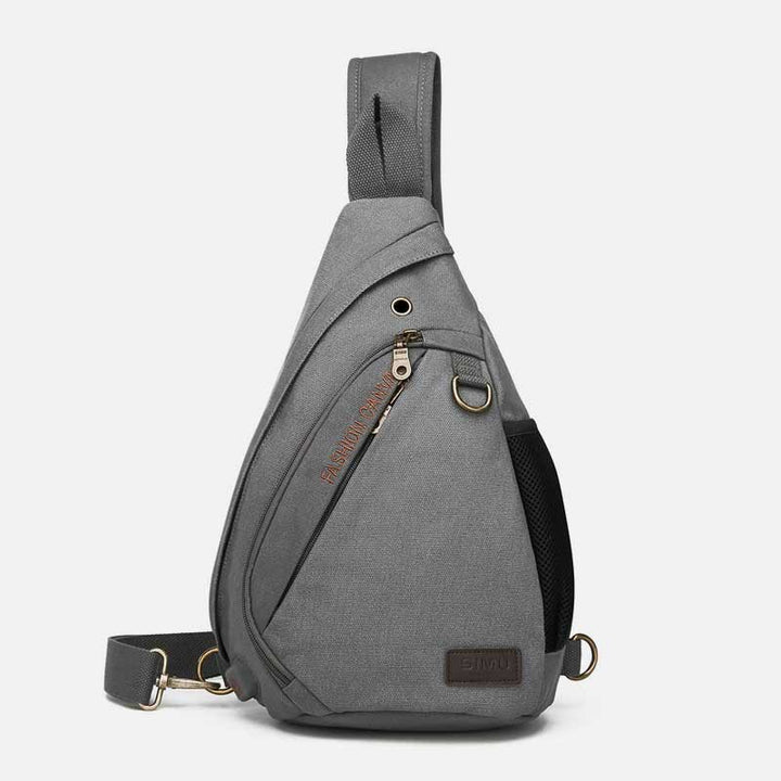 Canvas Brusttasche Herren Minimalistische Reise Große Schultertasche