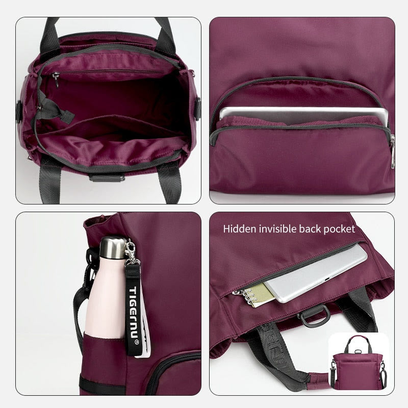 Leichte Umhängetasche, umwandelbarer Rucksack, lässige Handtasche, Büchertasche