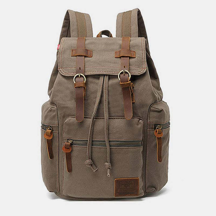 Großer Canvas-Rucksack im Vintage-Stil