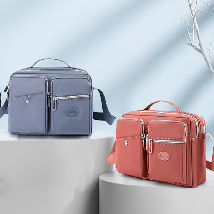 Leichte Handtasche, Umhängetasche, mehrere Taschen, für Reisen und Arbeit, Schultertasche, Messenger Bag