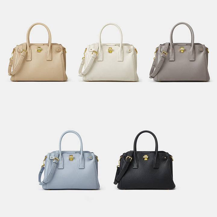 Elegante Handtasche für Damen, große, klassische Tragetasche aus veganem Leder