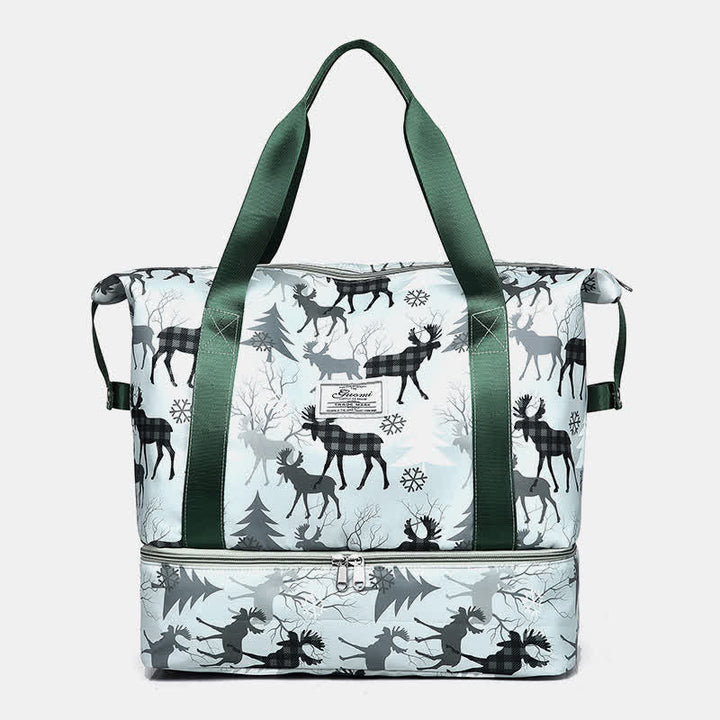 Reisetasche für Damen, Sport-Handtasche mit Nassfach, Schuhfach
