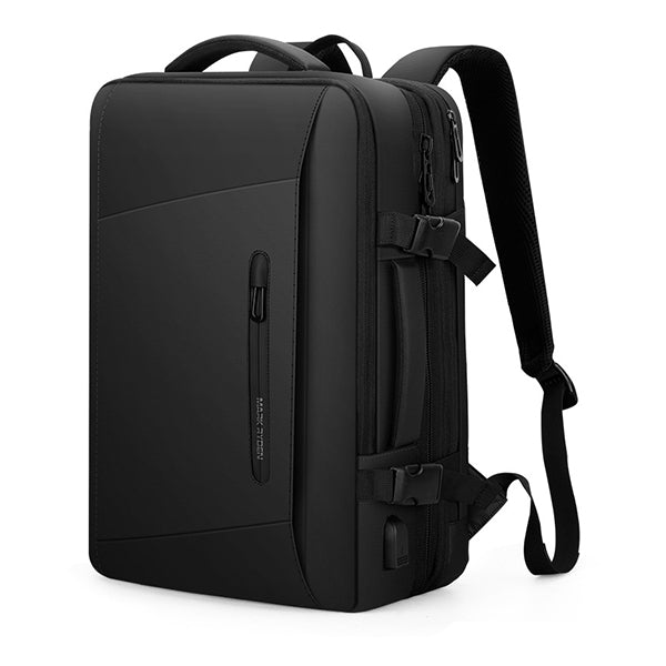 Erweiterbarer, mehrschichtiger, wasserdichter Business-Rucksack mit Uhr