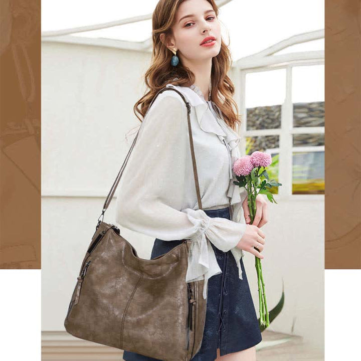 Hobo-Handtaschen aus Leder für Damen, Designer-Schultertaschen, Umhängetaschen