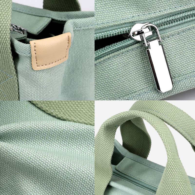 Handtasche mit mehreren Taschen für Damen, lässige Tragetasche aus Canvas, Geldbörse für den täglichen Gebrauch