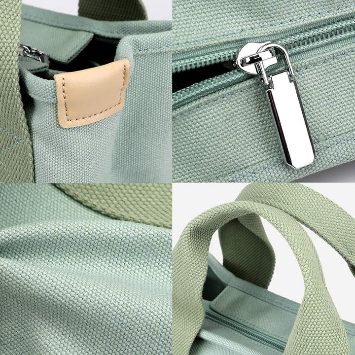 Handtasche mit mehreren Taschen für Damen, lässige Tragetasche aus Canvas, Geldbörse für den täglichen Gebrauch
