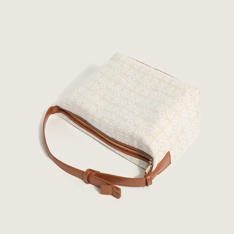 Canvas-Handtasche für Damen mit Hahnentritt-Muster, Schultertasche, Hobo-Umhängetasche
