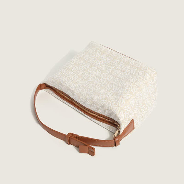 Canvas-Handtasche für Damen mit Hahnentritt-Muster, Schultertasche, Hobo-Umhängetasche