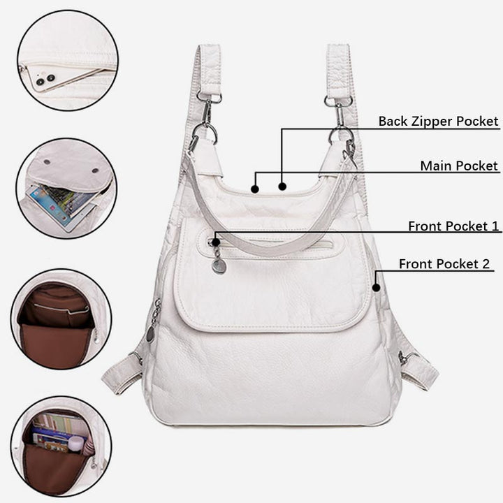 Wasser- und reißfester Rucksack, Tagesrucksack, Schultertasche, Handtasche mit verstellbaren Trägern