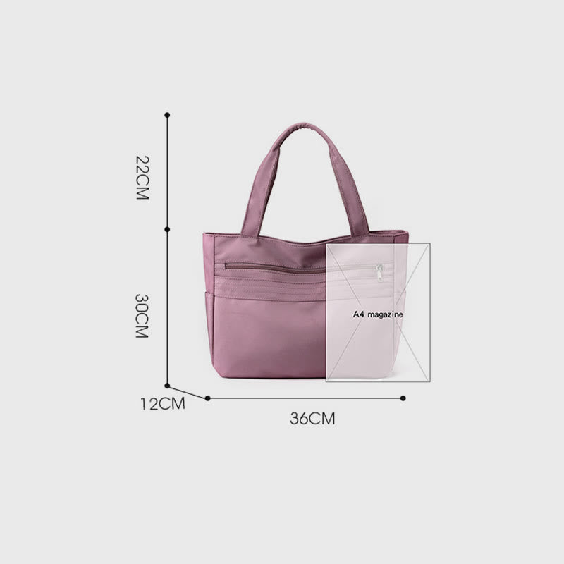 Einkaufstasche für Damen, einfache, lässige Einkaufshandtasche aus Nylon