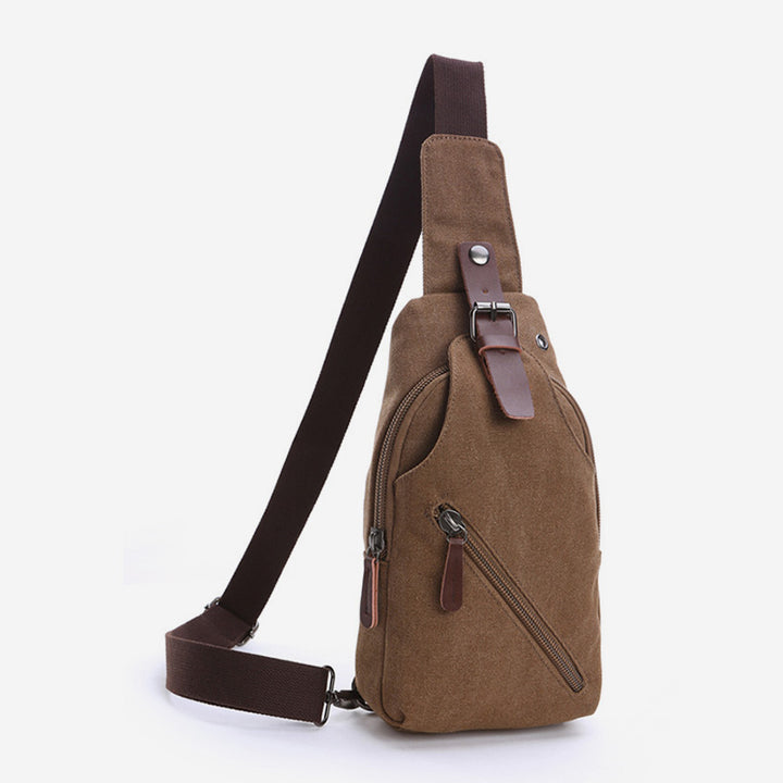 Multifunktionale Schultertasche aus Canvas im Vintage-Stil