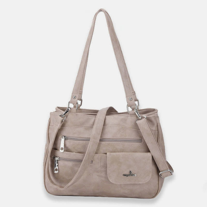 Schultertasche aus Kunstleder mit schweren Taschen und großer Kapazität