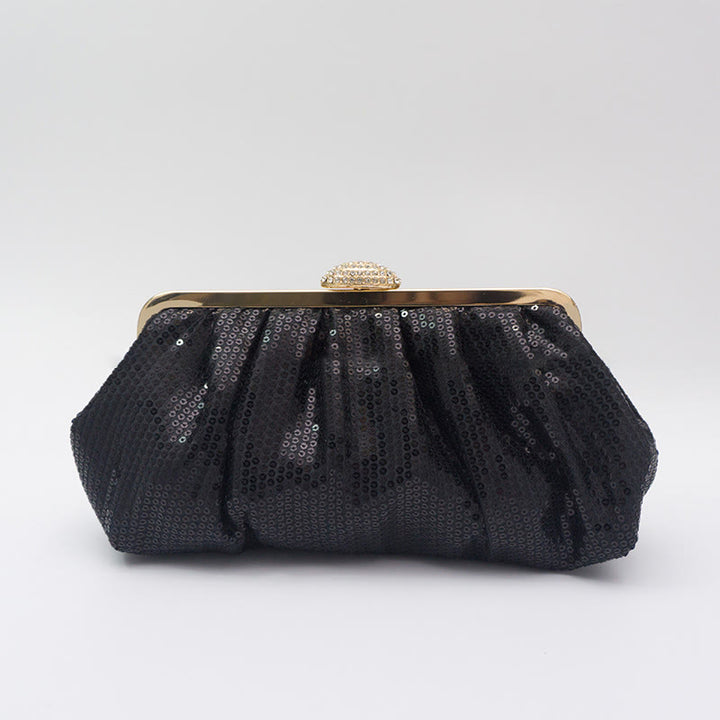 Abendtasche für Damen, mehrfarbige Party-Clutch mit Perlen, Pailletten und Diamanten