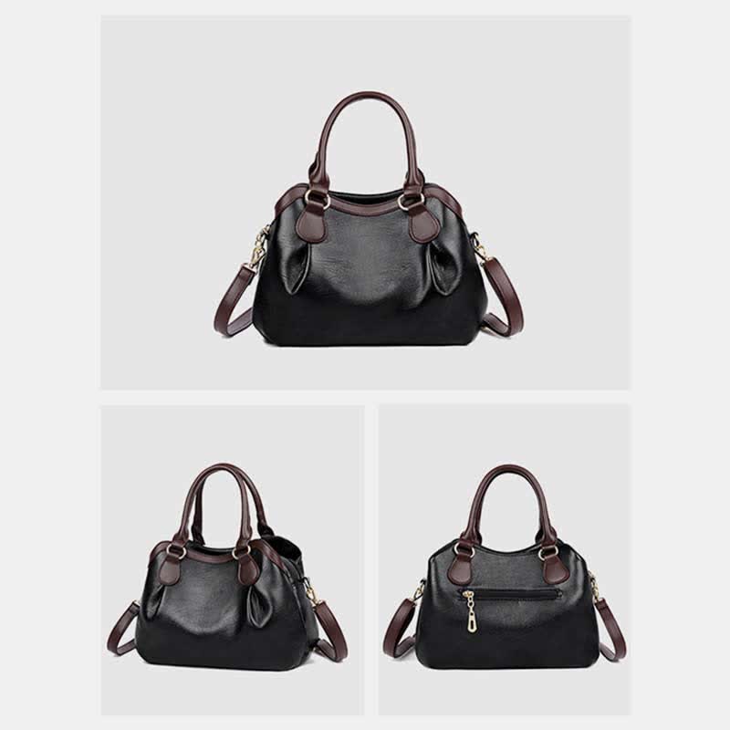 Tragetasche mit drei Fächern für Damen, große Hobo-Handtasche, Umhängetasche