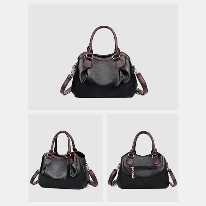 Tragetasche mit drei Fächern für Damen, große Hobo-Handtasche, Umhängetasche