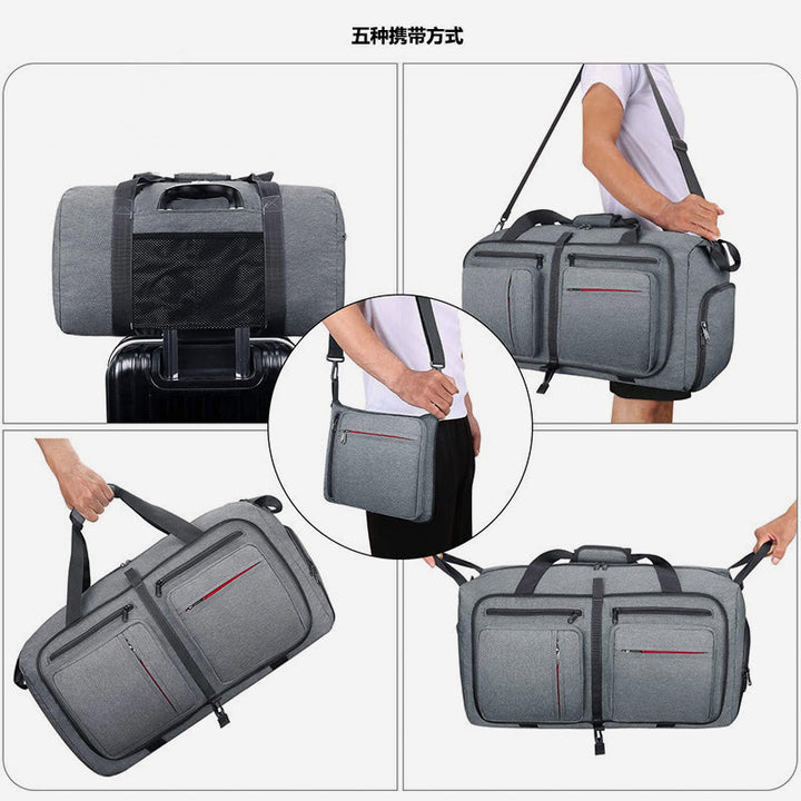 Reisetasche für unterwegs, faltbar, große Kapazität, tragbare Fitnesstasche