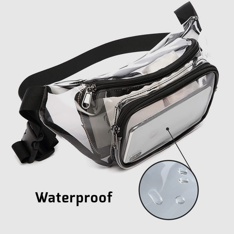 Gürteltasche für Damen, zum Laufen im Freien, Fitness, wasserdichte PVC-Tasche