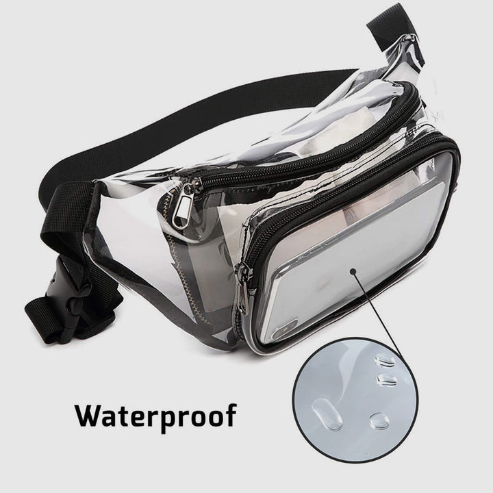 Gürteltasche für Damen, zum Laufen im Freien, Fitness, wasserdichte PVC-Tasche