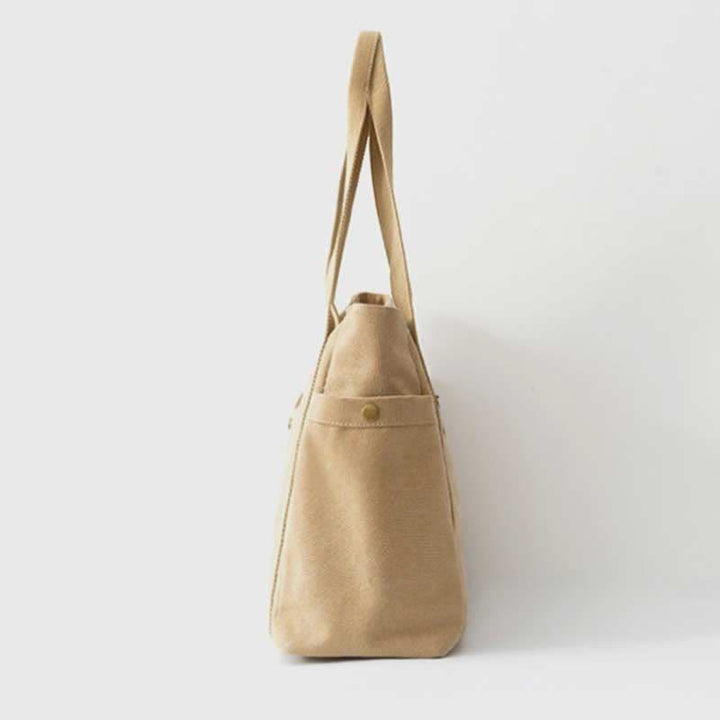 Große Kapazität Canvas Schultertasche Mehrere Taschen Handtasche Einkaufs