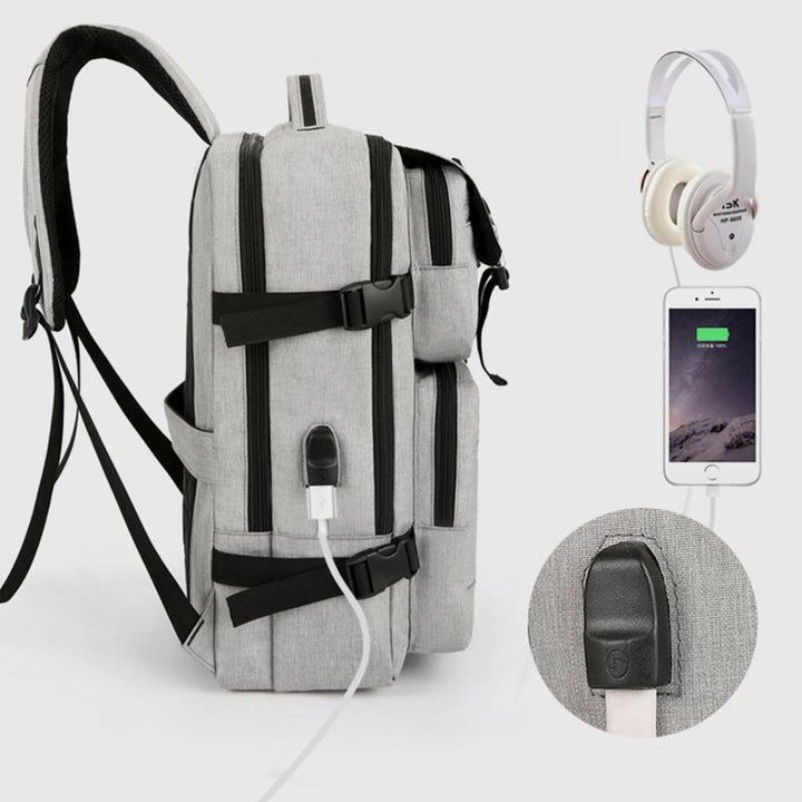 Wasserabweisender und diebstahlsicherer Reiserucksack